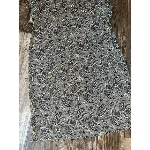 Michael Kors Paisley Shift Dress Size XS Women Ruffle V-Neck - Picture 2 of 8